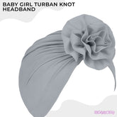 Compact and Stylish Baby Cap (Flower Grey)